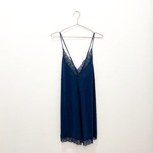 NAVY BLUE LA SENZA SLIP WITH LACE